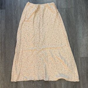 Vintage Floral Cream Maxi Skirt
